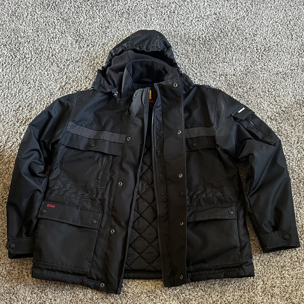Men's Black Hooded Jacket
